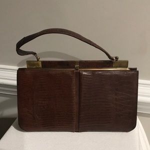 Vintage Reptile Leather Hand Bag